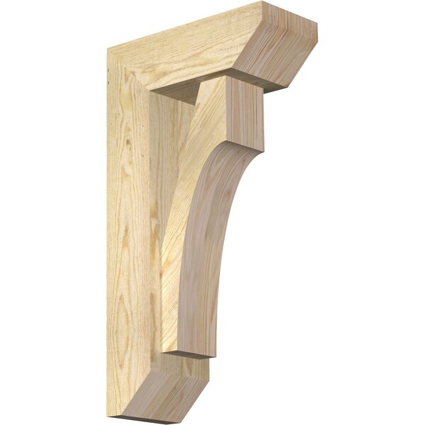 Ekena Millwork Westlake Slat Rough Sawn Bracket w/ Offset Brace, Douglas Fir, 6"W x 14"D x 26"H BKT0604X14X26WTL06RDF - main